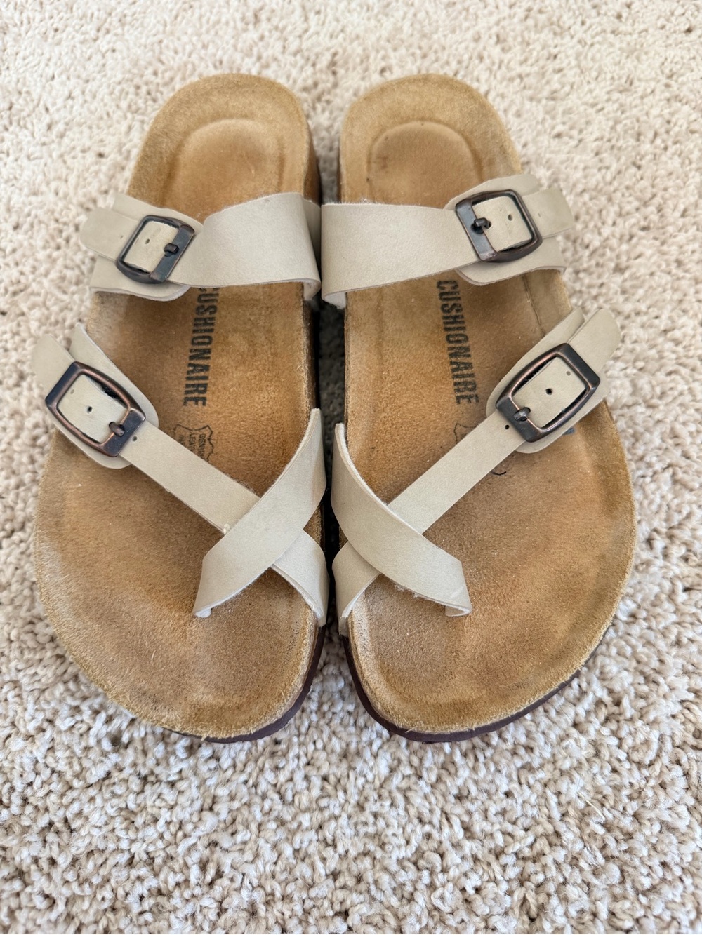Cushionaire Leather Footbed Sandal 7